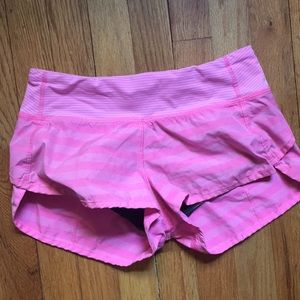 Hot pink stripe lululemon Speed shorts